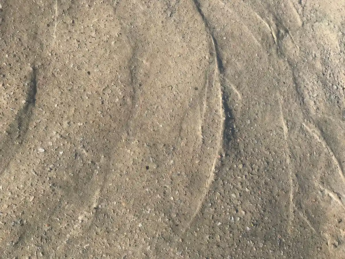 Close-up of a float-finished concrete surface